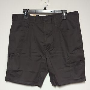 NWT prana Double Peak Black Cargo Shorts with Sturdy Cotton Blend